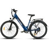 SAMEBIKE RS-A01 Pro Electric Bike - 350W Motor 36V15AH Battery 40KM Range Mechanical Disc Brakes - Blue